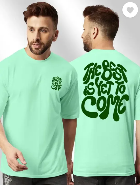 FTX Men Typography Round Neck Cotton Blend Light Green T-Shirt - Best Price ₹299 at Flipkart