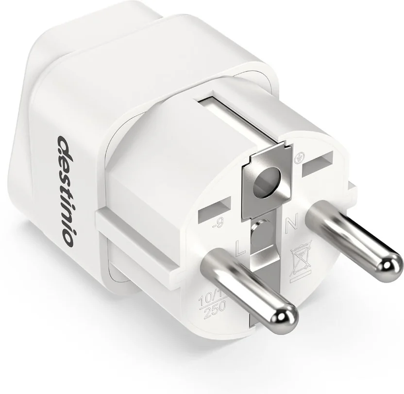 Destinio India to Europe Type E/F Plug 1-Socket Univers...
