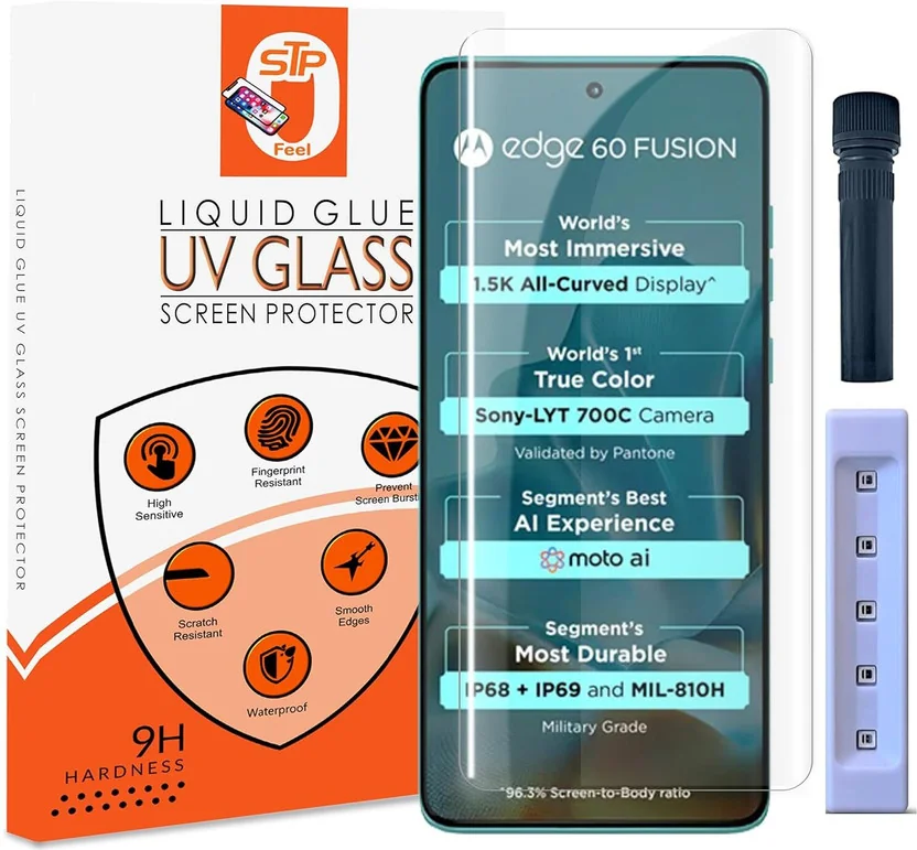 STP FEEL Tempered Glass Guard for Motorola Edge 60 Fusi...