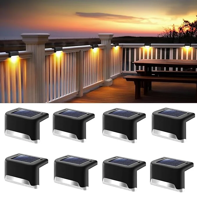 BRITSPEAR Solar Light Outdoor Garden Waterproof Stair Deck Pool Patio Fence Gate Yard Floor Step Railing Window Balcony Sunlight Pathway (4, Standard) - Best Price ₹346 at Amazon