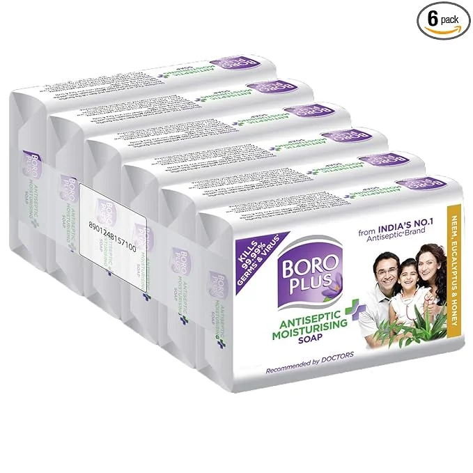Boroplus Antiseptic And Moisturising Bathing Soap With Neem, Eucalyptus And Honey | 99.9% Germ And Virus Protection | For Smooth, Soft & Nourished Skin, 125G (Pack Of 6) - Best Price ₹212 at Amazon