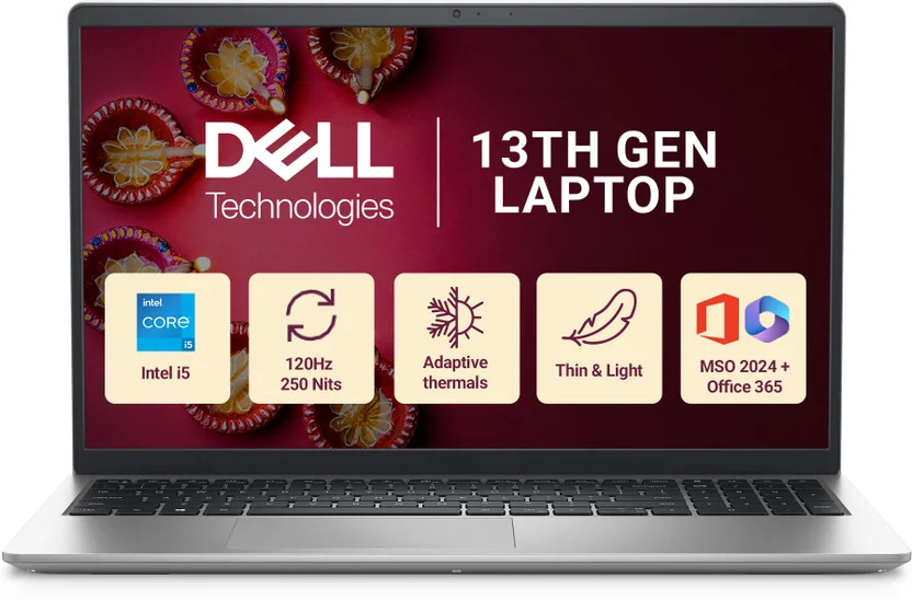 DELL Inspiron 15 MSO'24 with Backlit Keyboard and Fingerprint Sensor Intel Core i5 13th Gen 1334U - (1...