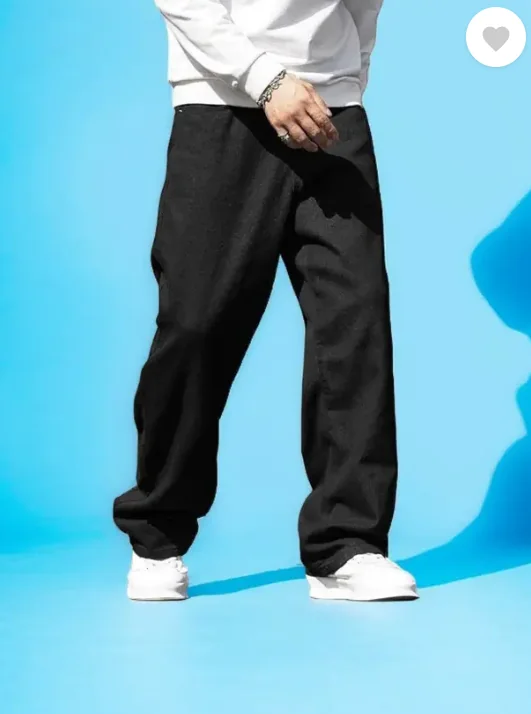BlakMartin Men Loose Fit Mid Rise Black Jeans - Best Price ₹376 at Flipkart