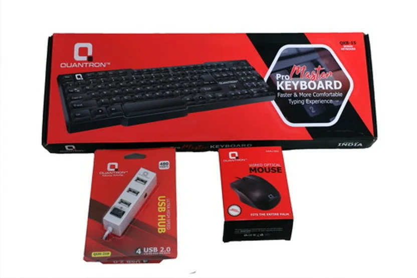 Quantron QKB-14 MASTER KEYBOARD + WIRED MOUSE + 4 PORT ...