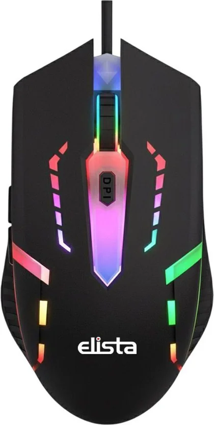 Elista ELS WM504 ( RGB Mouse) DPI upto 1200 Wired Ambid...