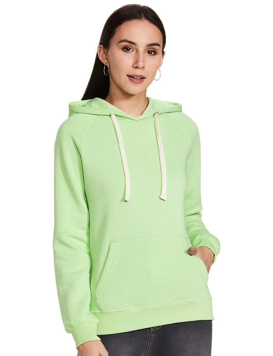 Amazon Brand - Symbol Women Cotton Blend Regular Fit Hooded Sweatshirt (with Front Pockets) - Best Price ₹2299 at Amazon