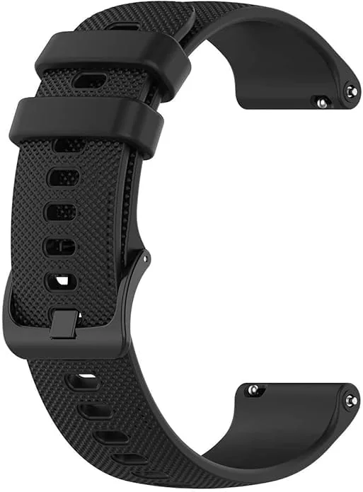 TECHONTO 22mm Dotted Soft Silicone Smartwatch Strap Metal Buckle Compatible with Samsung Galaxy Watch 3 45mm/ Galaxy Watch 46mm/Gear S3 Classic/Frontier And All 22MM Watches(Only Strap)