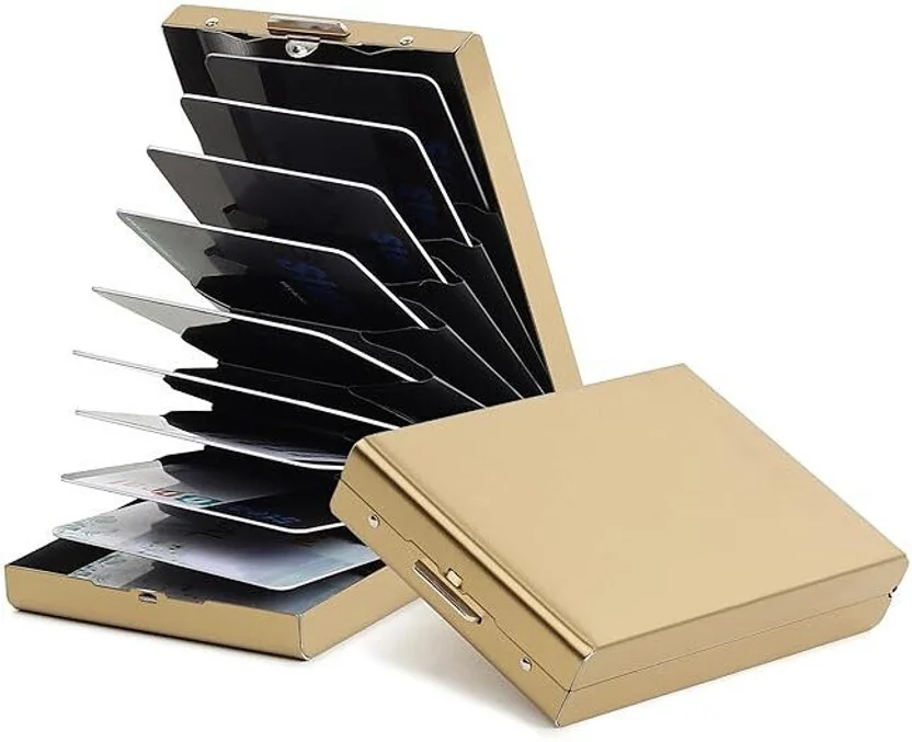 StealODeal RFID Blocking Long-Lasting Golden Stainless ...