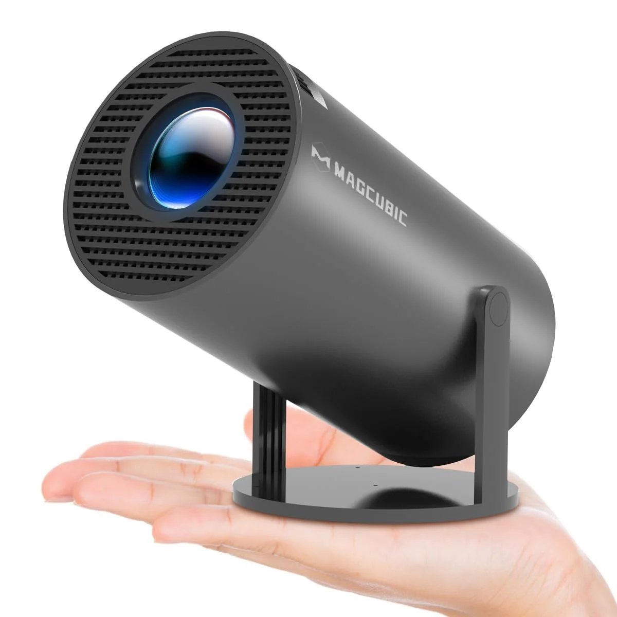 BIGASUAO Mini Projector 4K 1080P Supported, 15000 Lumen Portable WiFi 6 Projector,270° Rotatable Projector with 50% Zoom Home/Outdoor Movie Projector for TV Stick/PS5/Phone/HDMI (BGP37)