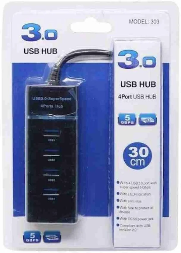 TERABYTE 4 Port USB HUB SuperSpeed 3.0 Portable Mini-Hu...