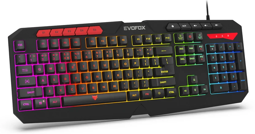 EVOFOX Deathray V2 Pro Programmable RGB Silent Membrane...