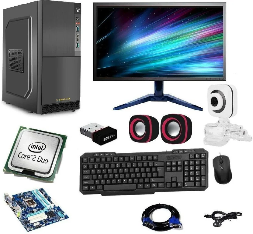 TECH- Assemblers Assembled Desktop Computer Celeron Dua...