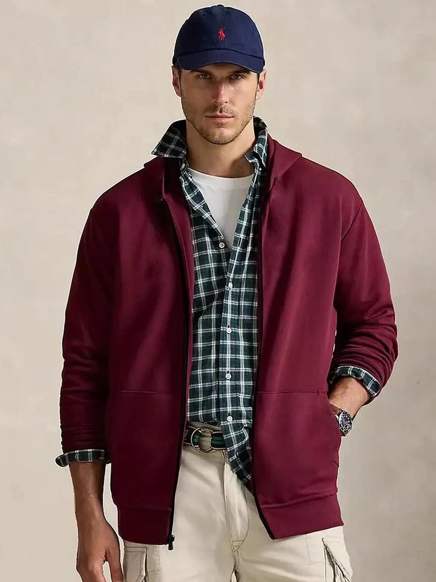 Kasendra Men Hooded Solid Bomber Jacket