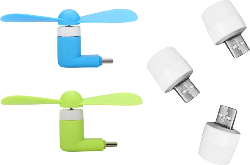 AMRITAAKSH TYPE-C PORTABLE 2MINI USB FAN (MULTICOLOR) &...