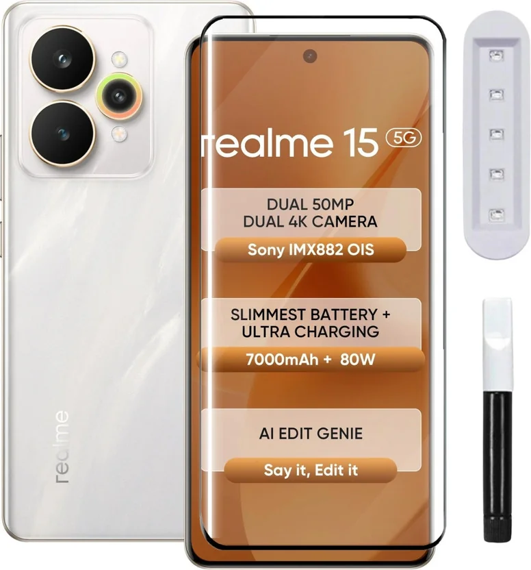 SHIELDXPERT Tempered Glass Guard for REALME 15 5G
