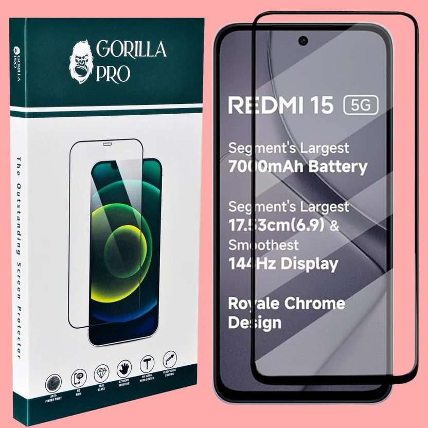 GORILLA PRO Tempered Glass Guard for Redmi 15