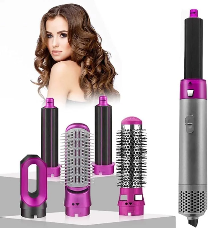 Drumstone [15 𝒀𝒆𝒂𝒓𝒔 𝑾𝒂𝒓𝒓𝒂𝒏𝒕𝒚] 5-in-1 Hair Styler – hot air brush, dryer, curler, straightener & volumizer with ion tech for smooth, frizz-free styling. Perfect for salon looks at home