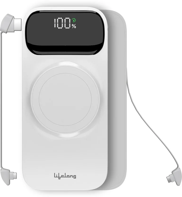Lifelong 10000 mAh 22.5 W Wired & Wireless With MagSafe...