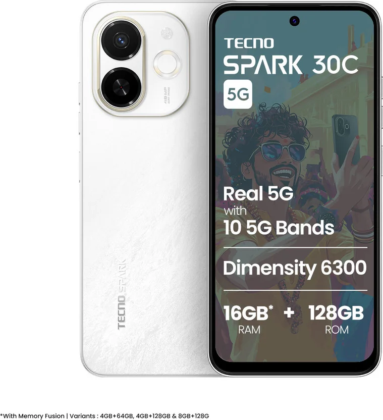 Tecno Spark 30C 5G (Aurora Cloud, 128 GB)