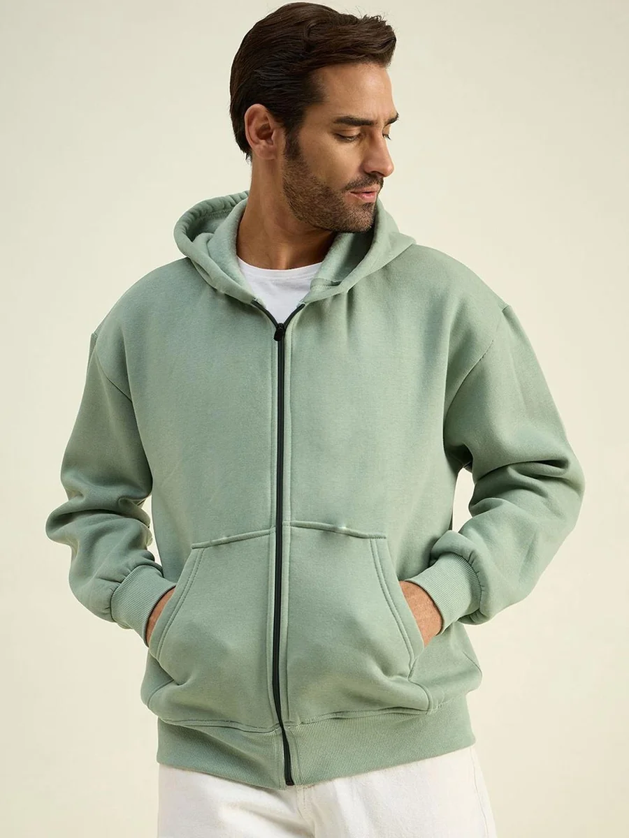 Kasendra Men Fleece Lightweight Open Front Jacket