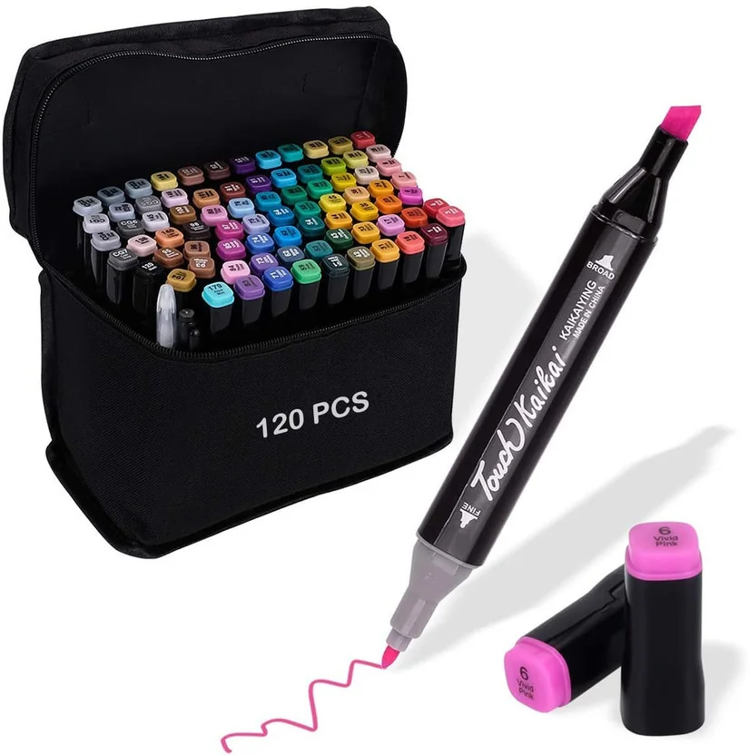 Luxula Alcohol Based 120 Color Dual Head Broad and Fine...