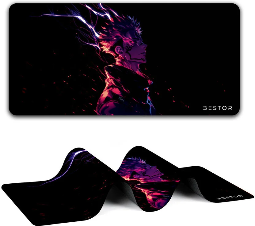 Bestor Anime Dark Hero Design Gaming Mouse Pad Dark Rea...