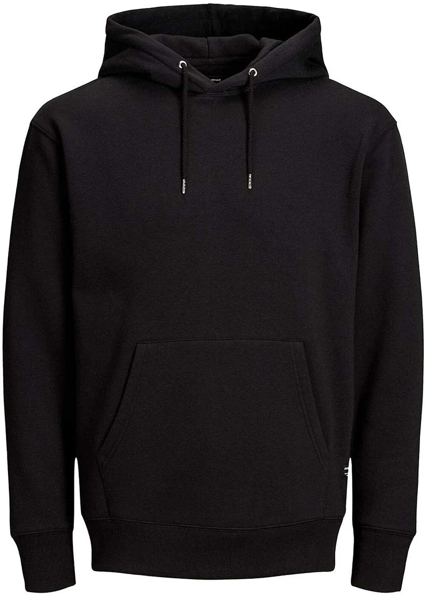 Men's & Women's Cotton Regular Fit Hooded Hoodie (Plain Hoodies Black-1-S_Black_S)