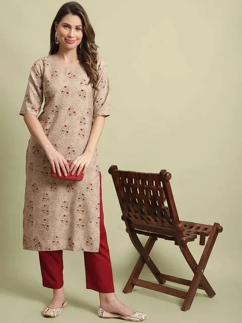 EthnicBasket Women Crepe Kurta Pant Set