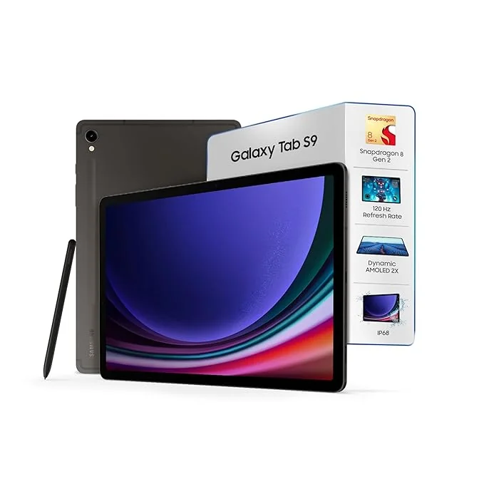 Samsung Galaxy Tab S9, S Pen in-Box, 27.81 cm (11 inch) Dynamic AMOLED 2X Display, RAM 8 GB, ROM 128 GB Expandable, Wi-Fi Tablet, Gray - Best Price ₹72999 at Amazon