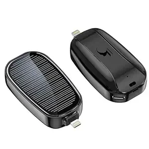 ORIGINAL MART 1500mAh Large Capacity Battery Small Solar Charger Solar Power Bank Keychain Charger for Mobile Phones with Carabiner Emergency Power Supply (omm0723(iOS pin)) - Best Price ₹749 at Amazon