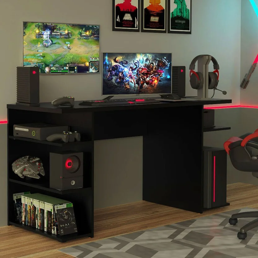 Madesa Gaming Computer Desk Engineered Wood Computer De...