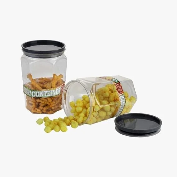 BigPlayer Air Tight Kitchen Storage Container for Rice | Dal | Atta, BPA-Free, Flour | Cereals | Snacks | Stackable | Modular, Round, 1100 Ml Set of 2 - Best Price ₹475 at Amazon