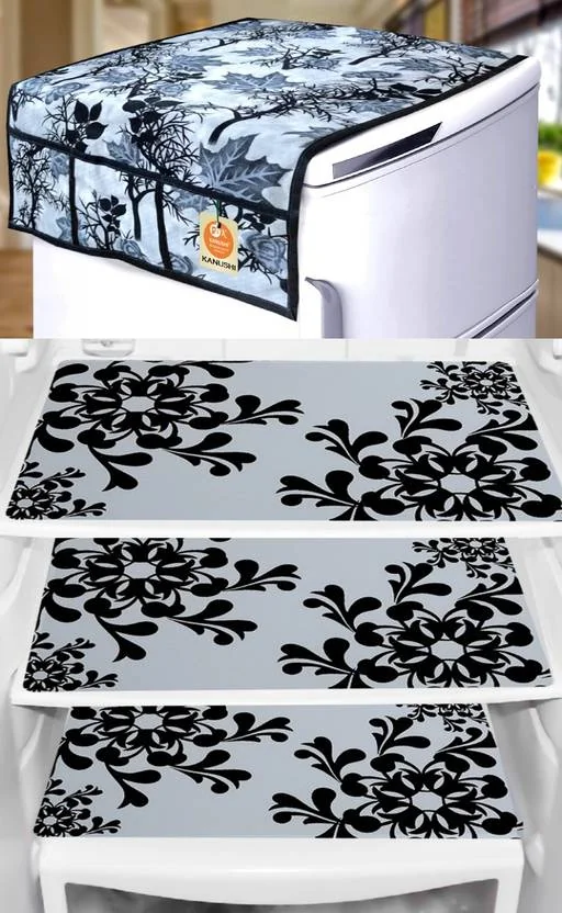 KANUSHI Refrigerator  Cover  (Width: 91 cm, Black) - Best Price ₹132 at Flipkart