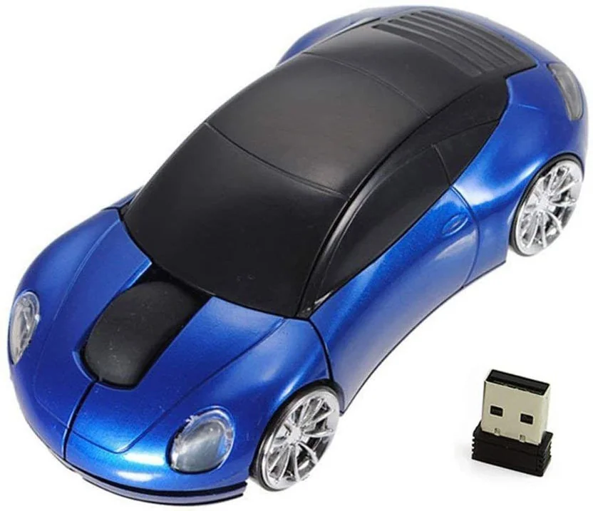 microware Wireless Mouse Cool 3D Sport Car Shape 2.4GHz...