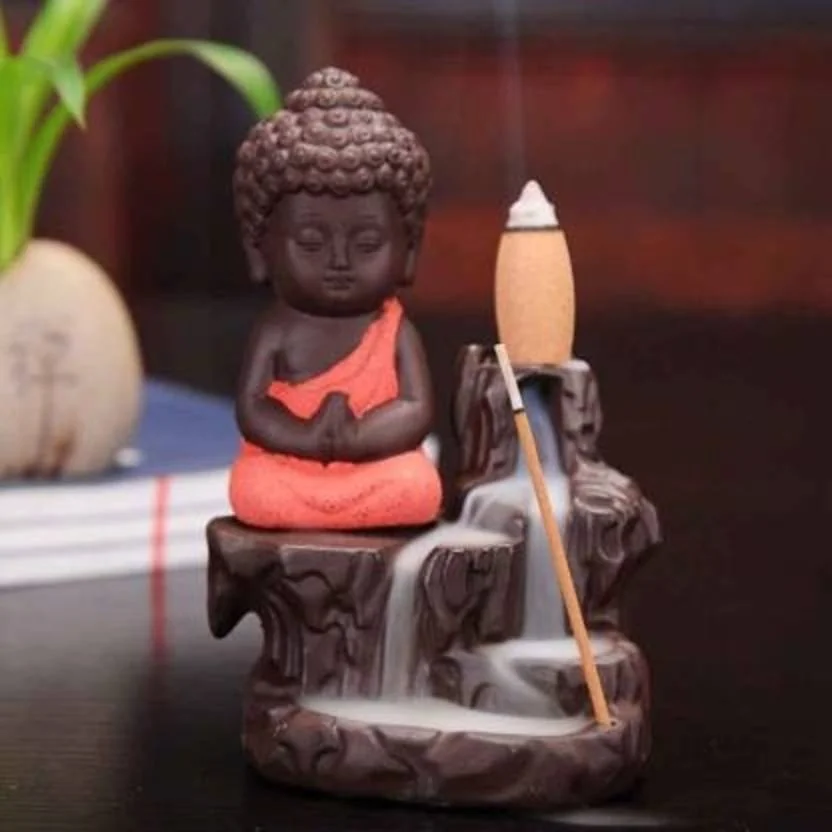 HIDEART Siyaram SMOKE BUDDHA Decorative Showpiece  -  5 cm  (Polyresin, Yellow, Red, Orange, Purple, Green, Blue) - Best Price ₹126 at Flipkart