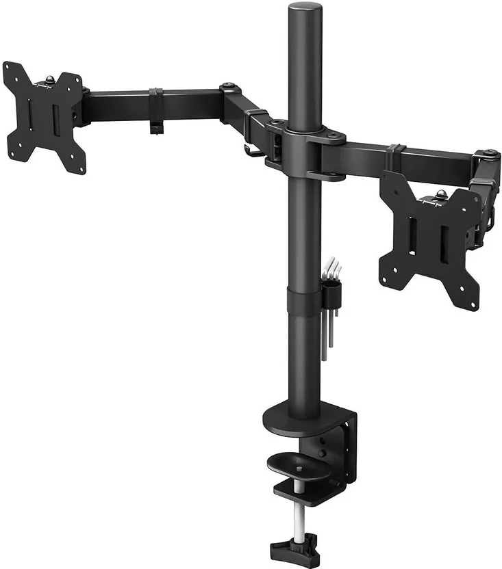 SYGA Double Monitor Stand Dual Arm Desk Mount 360° Rota...