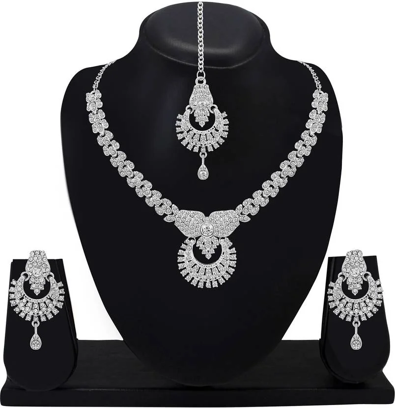 Atasi International Alloy Rhodium Silver Jewel Set  (Pack of 1) - Best Price ₹300 at Flipkart