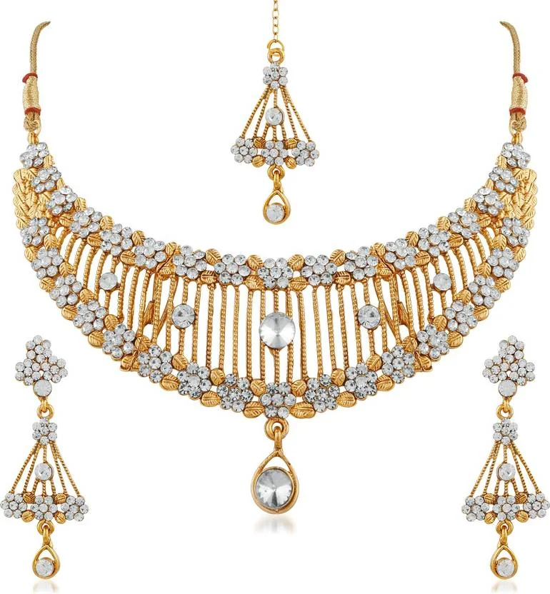 trushi Alloy Gold-plated Silver Jewel Set  (Pack of 1) - Best Price ₹364 at Flipkart