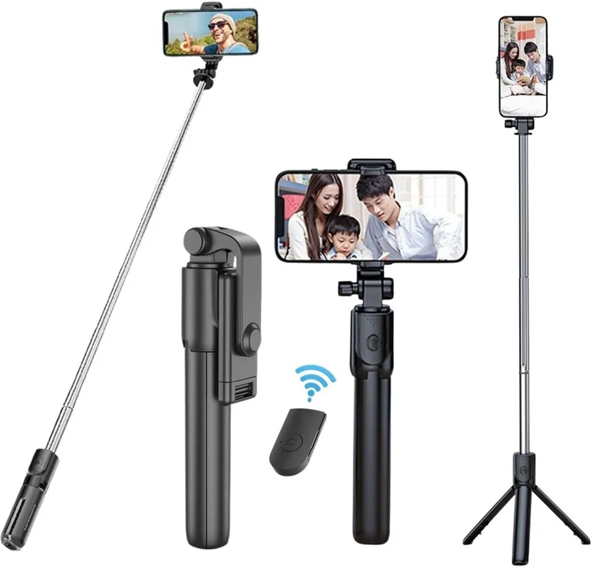 Hold up Bluetooth Selfie Stick Tripod 3-in-1 Multi-Func...