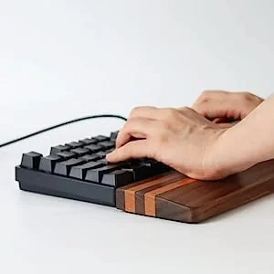 Wooden Keyboard Wrist Rest,k8,k8 pro Palm Rest Ergonomic TKL Gaming Keyboard Rest, for Typing Lover Two Color Mechanical Keyboard Wrist Pad, Computer & Laptop (14 * 3.15'').