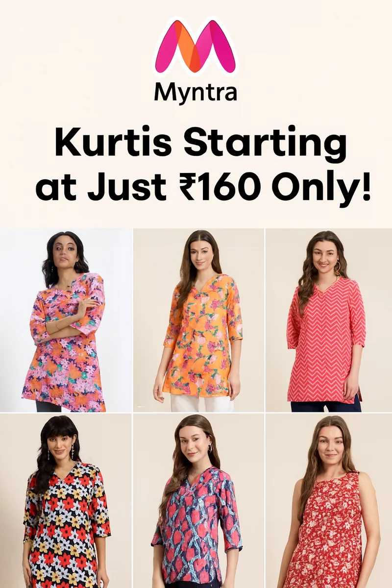 Woman Short kurti's starting at ₹99 ❤️ - Best Price ₹699 at Myntra