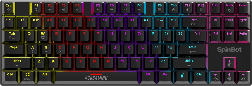 SpinBot Rage MK87 |80%|LED Backlit|26 Anti-Ghosting Key...