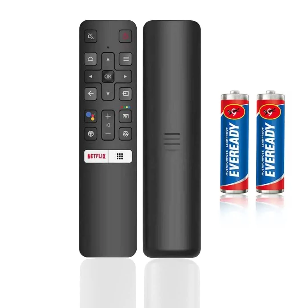 Tech23 Remote Compatible for TCL TV Remote RC802V Model with 2 Free AAA Batteries Suitable for Any Iffalcon TCL Smart Android 4k FHD UHD QLED Television Remote (Non-Voice)