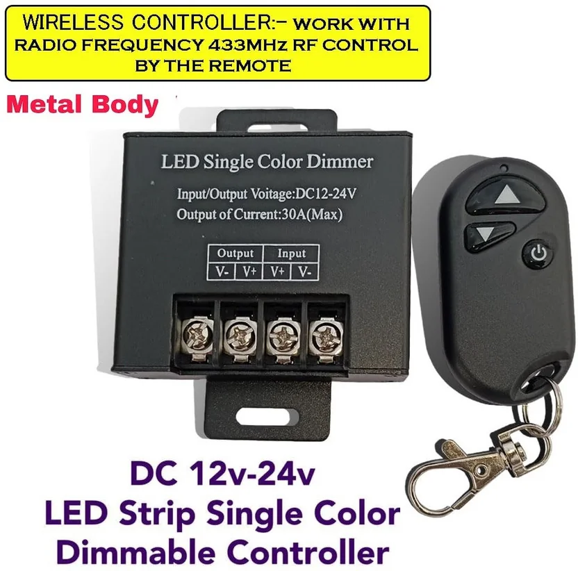 BALRAMA 12V-24v 30A DC Metal Body Dimmer Remote Single ...
