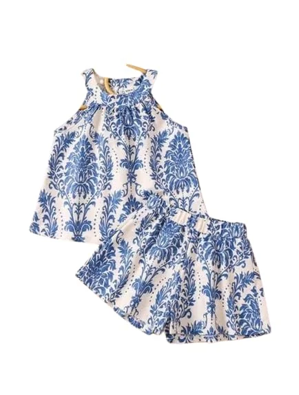 Art Silk Printed Kid Girls Top & Bottom Set - Best Price ₹210 at Amazon