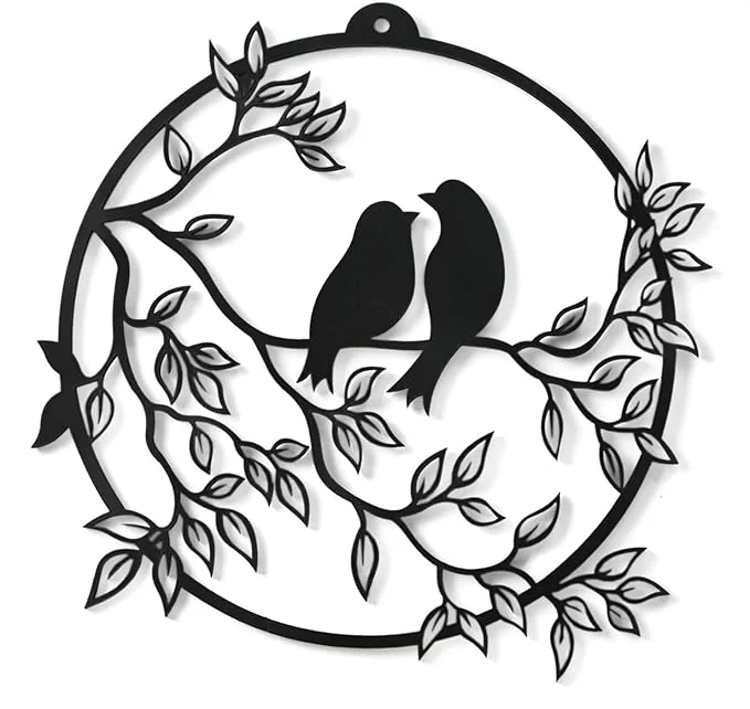 Camin Stylish Birds with Tree Branch Wooden Wall Art Decor | Wall Hanging Art | Wall Decor Item | Abstract Wall for Living Room, Home, Office, Garden (Modern, black, medium) - Best Price ₹299 at Amazon