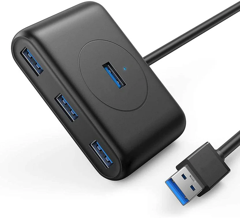 LipiWorld 4 Port USB Hub 3.0 Data Hub with 115CM Portab...
