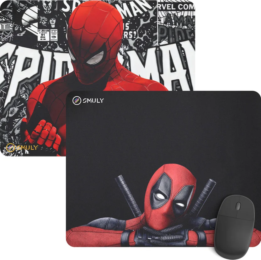 SMULY MOUSEPAD COMBO PACK OF 2 (Spiderman and Deadpool ...