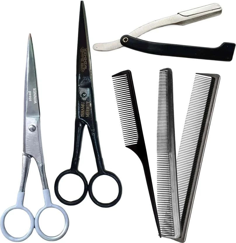 STEAD All-In-One Premium Barber Scissor Set for Men, Wo...