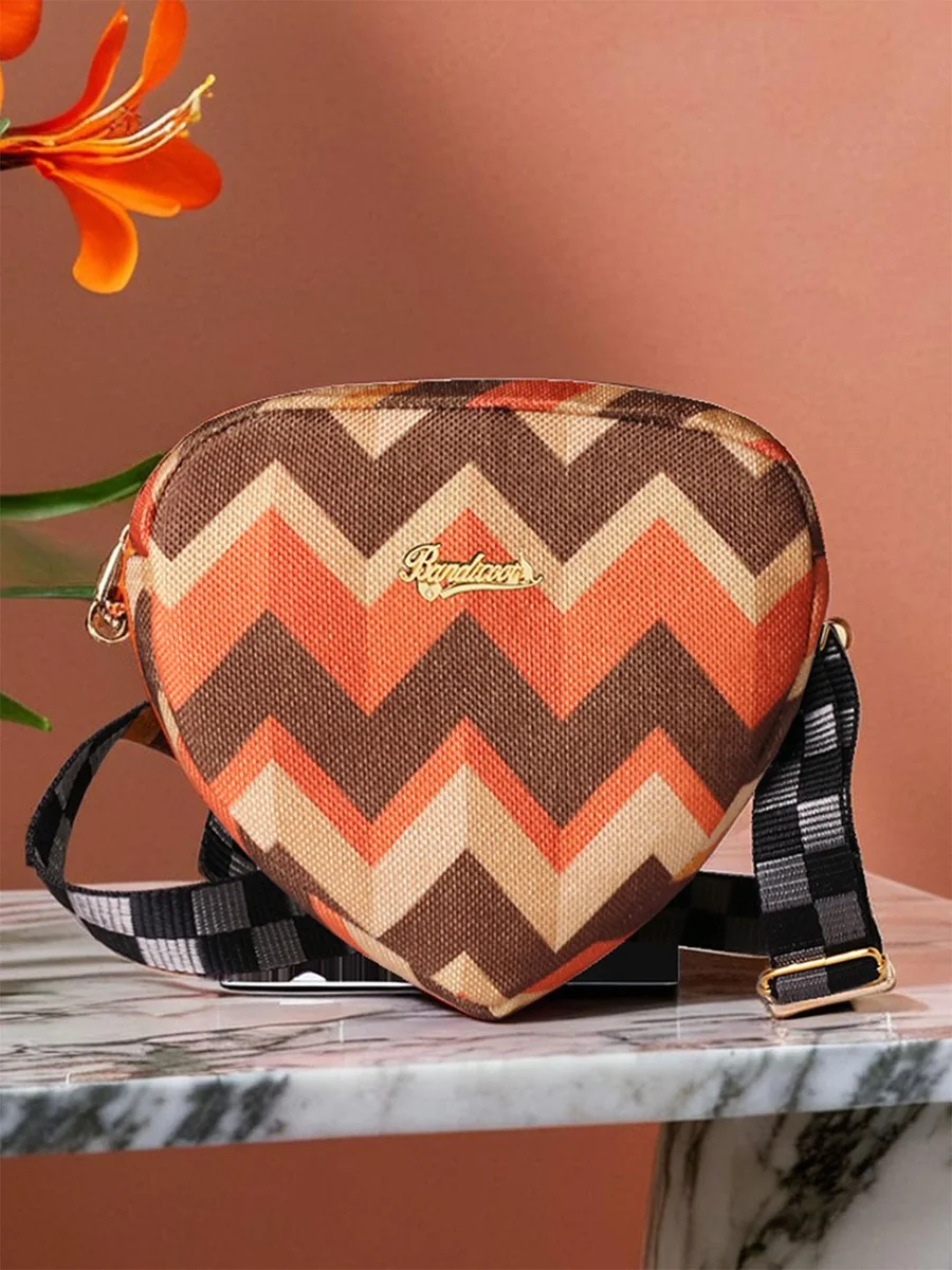 Printed Structured Sling Bag with Fringed - Best Price ₹599 at Myntra